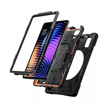 Crong Defender Plus Wytrzymała Etui na Xiaomi Pad 8 / 8 Pro / Pad 7 / 7 Pro 11,2 cala – Czarny