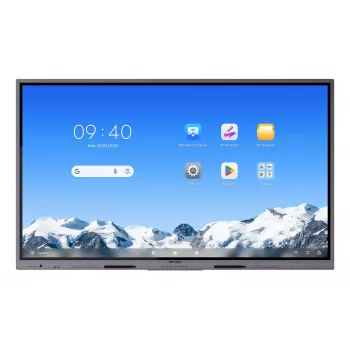 Hikvision DS-D5C75RB/A2L 75-calowy interaktywny wyświetlacz 4K, Android 14 (z możliwością aktualizacji do 16 EDLA), 40-punktowy dotyk IR, 8GB RAM, 128GB pamięci, Wi-Fi 6, Bluetooth 5.2, 3x HDMI, USB-C, głośniki 2x15W, 8-mic array, VESA 800x400