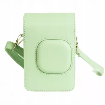 LOVEINSTANT Zielone etui z PU skóry do Fujifilm Instax Mini LiPlay - Wintage'owa torba na aparat z regulowanym paskiem