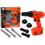 LEAN TOYS DIY Wiertarka na baterie Pomarańczowa Wiertła Śrubki