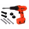 LEAN TOYS DIY Wiertarka na baterie Pomarańczowa Wiertła Śrubki
