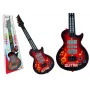 LEAN TOYS Gitara elektryczna z diodami LED w kształcie gwiazdek, kolor czerwony