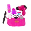 LEAN TOYS Beauty Hairdressing Set Suszarka do włosów Lokówka Różowy 15-częściowy zestaw do zabawy dla dzieci 3+