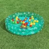 Bestway 51141 Nadmuchiwany basen ogrodowy z 50 piłkami, przezroczysty w kropki, 91 cm