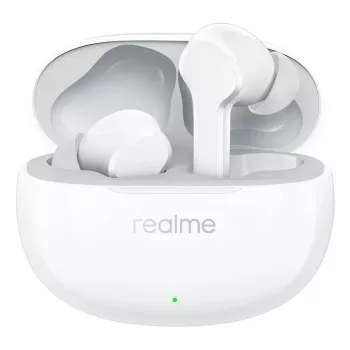 realme Buds T110 Prawdziwie bezprzewodowe słuchawki douszne z baterią 38h, AI ENC, IPX5, Bluetooth 5.4, przetwornikiem basowym 10mm, szybkim ładowaniem USB-C, trybem niskiego opóźnienia, dotykowym sterowaniem, białe