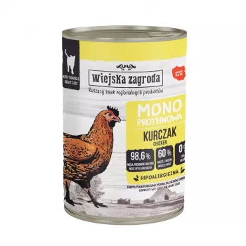 Wiejska Zagroda Monoprotein Mokra Karma dla Kota Kurczak Dorosły 400g