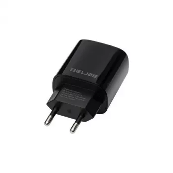 Beline GaN 30W USB-C PD + USB-A QC Ładowarka ścienna Czarna (sama główka)