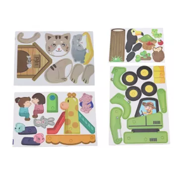 LEAN TOYS 3D Puzzle Konstrukcyjne DIY Dinozaury z Wiertarką