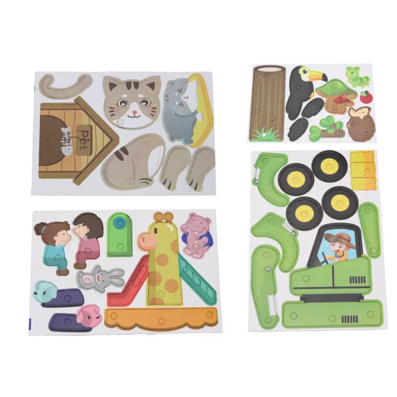 LEAN TOYS 3D Puzzle Konstrukcyjne DIY Dinozaury z Wiertarką