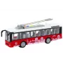 LEAN TOYS Trolejbus Autobus 1:16 Światła Dźwięki Napęd Biały i Czerwony