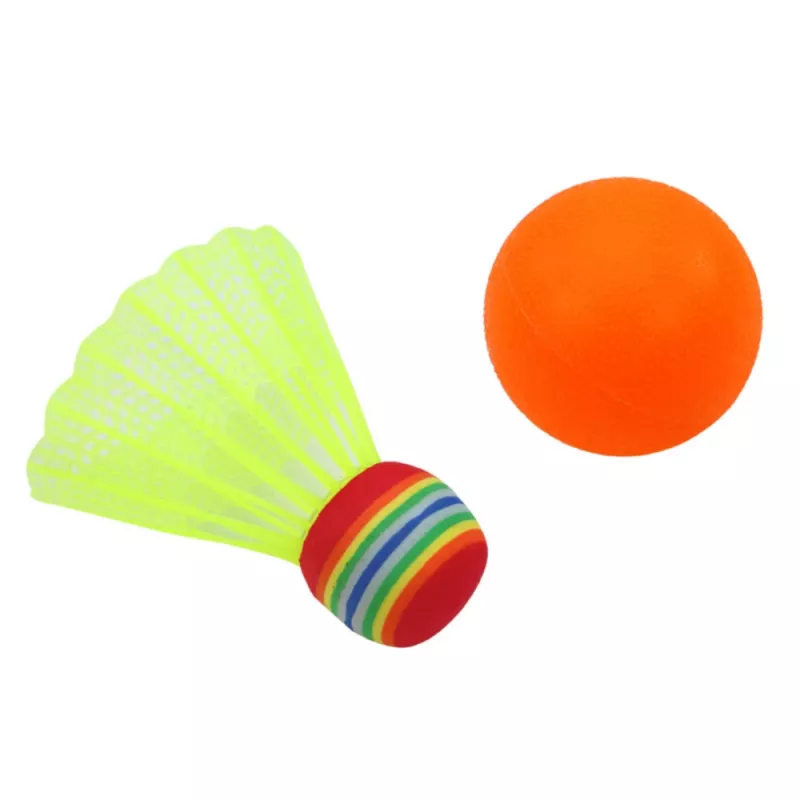 LEAN TOYS Dziecięce rakiety do badmintona Zwierzątka Żółty Różowy