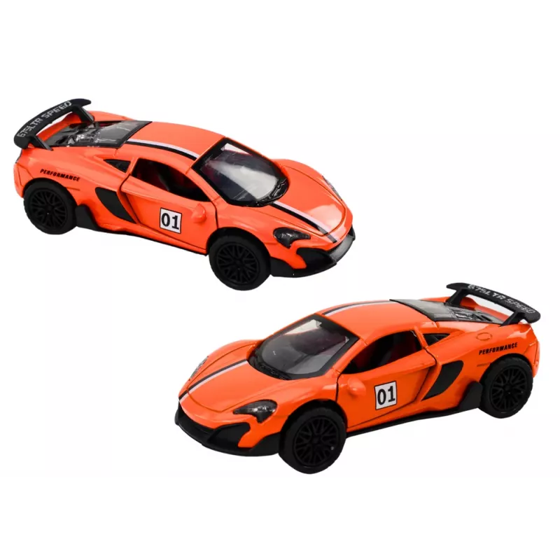 LEAN TOYS Samochód sportowy 1:32 Napęd frykcyjny Pomarańczowy