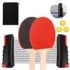 LEAN TOYS Zestaw do ping ponga z siatką, 2 rakietkami i 3 piłeczkami