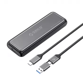 Orico DDM2-C3-G2 M.2 NVMe SSD Obudowa USB-A USB-C 3.2 10Gb/s Szary