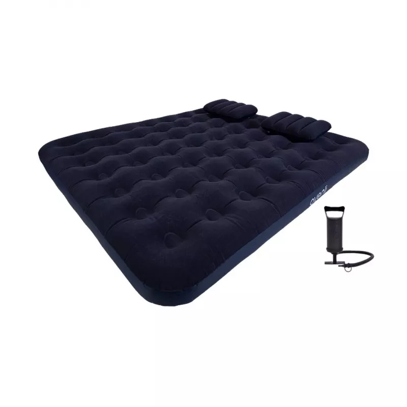 AVENLI XXL Nadmuchiwany materac powietrzny 203x183x22 cm typu Queen z pompką nożną i zestawem naprawczym
