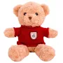 LEAN TOYS Pluszowa maskotka Przytulanka Miś Beżowy Czerwony Sweter 40cm