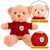 LEAN TOYS Pluszowa maskotka Przytulanka Miś Beżowy Czerwony Sweter 40cm