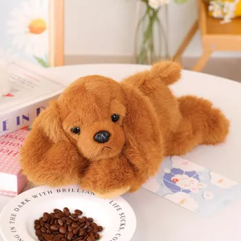 LEAN TOYS Pluszowy Cocker Spaniel z obciążonymi łapami, brązowy, 30 cm