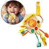 LEAN TOYS Zabawka sensoryczna gryzak grzechotka dla niemowląt Butelka 3w1