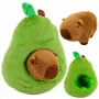 LEAN TOYS Zielone Awokado z Kapibarą 2-w-1 Odwracana Maskotka Pluszowa 25 cm