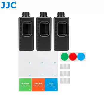 JJC 3-Pack 1L HDPE Chemical Storage Bottles for Darkroom Photography