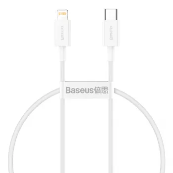 Baseus Superior Series USB-C do Lightning Kabel 0,25 m Biały, 20W PD szybkie ładowanie i synchronizacja danych