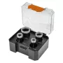 NEO TOOLS Zestaw diamentowych koronek 18/22/27/35 mm, 4 szt., gwint M14, wiercenie na sucho do ceramiki, porcelany, kamionki, szkła, marmuru, granitu, terakoty