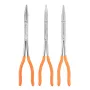 NEO TOOLS 01-293 Zestaw szczypiec z podwójnym przegubem, 3-częściowy, stal chromowo-wanadowa, 280 mm, proste, zagięte 45° i 90°, ergonomiczne antypoślizgowe uchwyty