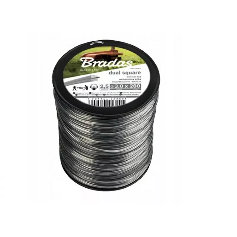 Bradas ZRK2725KG Drut wiążący do roślin z wbudowanym nożykiem, 25 m, 2,7 mm, stal powlekana PVC, zielony
