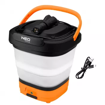 NEO TOOLS 12V Bezprzewodowa Myjka Ciśnieniowa 5 Bar z Składanym Wiadrem i Ładowaniem USB-C