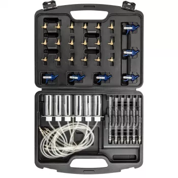 NEO TOOLS TOP-11-263 Zestaw do testowania zwrotek wtryskiwaczy Common Rail do silników Diesla, zestaw diagnostyczny do 6 cylindrów z adapterami i walizką
