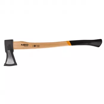 Siekiera NEO TOOLS TOP-27-019 z uchwytem z włókna szklanego, głowica ze stali wysokowęglowej 600g, 380mm, antypoślizgowy uchwyt, osłona ostrza, certyfikat TÜV GS
