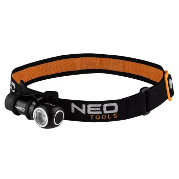 NEO TOOLS Ładowana latarka czołowa 600 lm USB ładowanie magnetyczne CREE XPG3 LED
