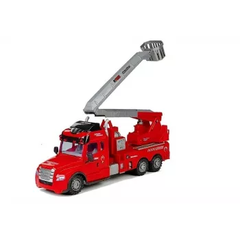 LEAN TOYS Wóz strażacki z drabiną R/C Zdalne sterowanie Skala 1:14 2.4GHz Wodny spray Światła Dźwięki