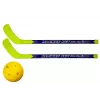 LEAN TOYS Zestaw do floorballu z 2 kijami hokejowymi i piłką, 82 cm, czerwony/niebieski, dla dzieci 6+