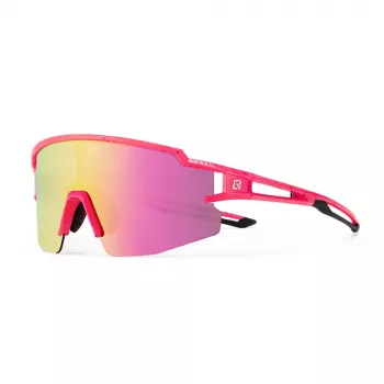 ROCKBROS Dziecięce polaryzacyjne okulary rowerowe z ochroną UV400, różowe