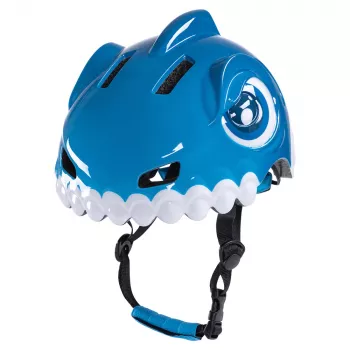 Kask rowerowy dziecięcy WOZINSKY z motywem dinozaura, niebieski, 52-56 cm
