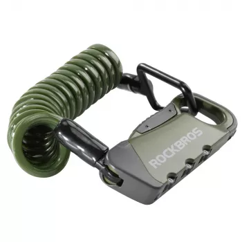 ROCKBROS RBK6N 4-cyfrowy linkowy zamek rowerowy - czarny, 120cm x 12mm