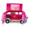 LEAN TOYS Lodówka Food Truck Zestaw dla Lalek Składany Różowy 33 Elementy