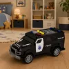 LEAN TOYS Samochód policyjny Pojazd specjalny w skali 1:32, czarny, ze światłami i dźwiękami