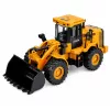 LEAN TOYS Pojazd budowlany Koparka z ruchomą łyżką, światłami i dźwiękami, żółta, 1:43