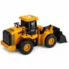 LEAN TOYS Pojazd budowlany Koparka z ruchomą łyżką, światłami i dźwiękami, żółta, 1:43