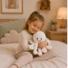 LEAN TOYS Pluszowa Ośmiornica z Elastycznymi Mackami, Biała, 30 cm