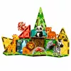 LEAN TOYS Magnetyczne Klocki Konstrukcyjne Dzikie Zwierzęta Dżungla ZOO 27 szt.