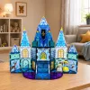 LEAN TOYS Magnetyczne Klocki Konstrukcyjne Zamek Lodowej Księżniczki Niebieski 47 szt.