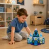 LEAN TOYS Magnetyczne Klocki Konstrukcyjne Zamek Lodowej Księżniczki Niebieski 47 szt.
