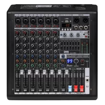 DNA Professional HLC 6 MK2 Analogowy Mikser Dźwięku 6 Kanałów z 16 Efektami Cyfrowymi