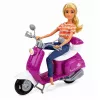 LEAN TOYS Anlily Lalka Podróżniczka na Hulajnodze z Okularami, Uchwytem na Telefon i Akcesoriami