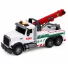 LEAN TOYS Samochód budowlany z regulowanym dźwigiem, światłami i dźwiękami, biały, 1:14