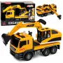 LEAN TOYS 1:14 RC Koparka z ruchomą łyżką, światłami i dźwiękami – żółta